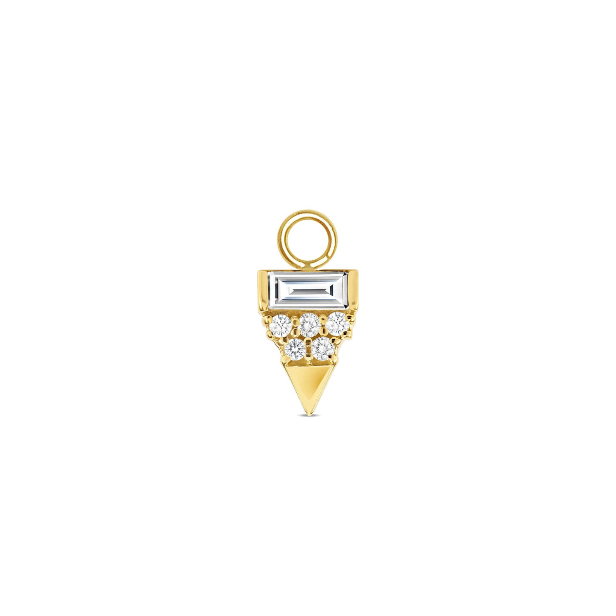Triangle With Baguette Charm
