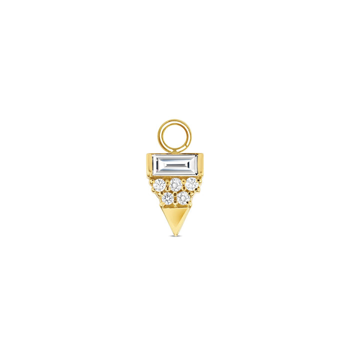 Triangle With Baguette Charm