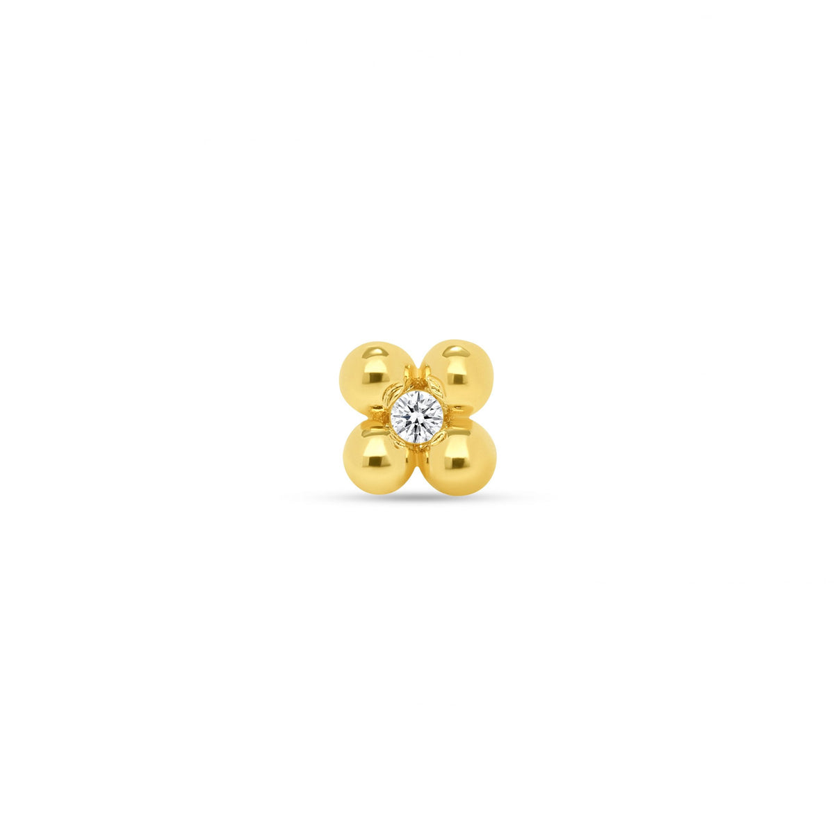Four Beads With Gem End