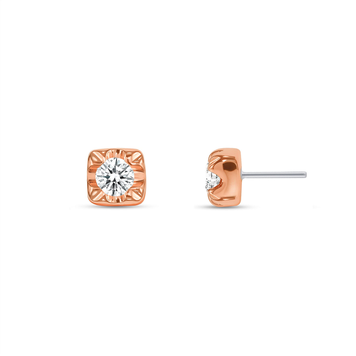 Square Prong with Gem End