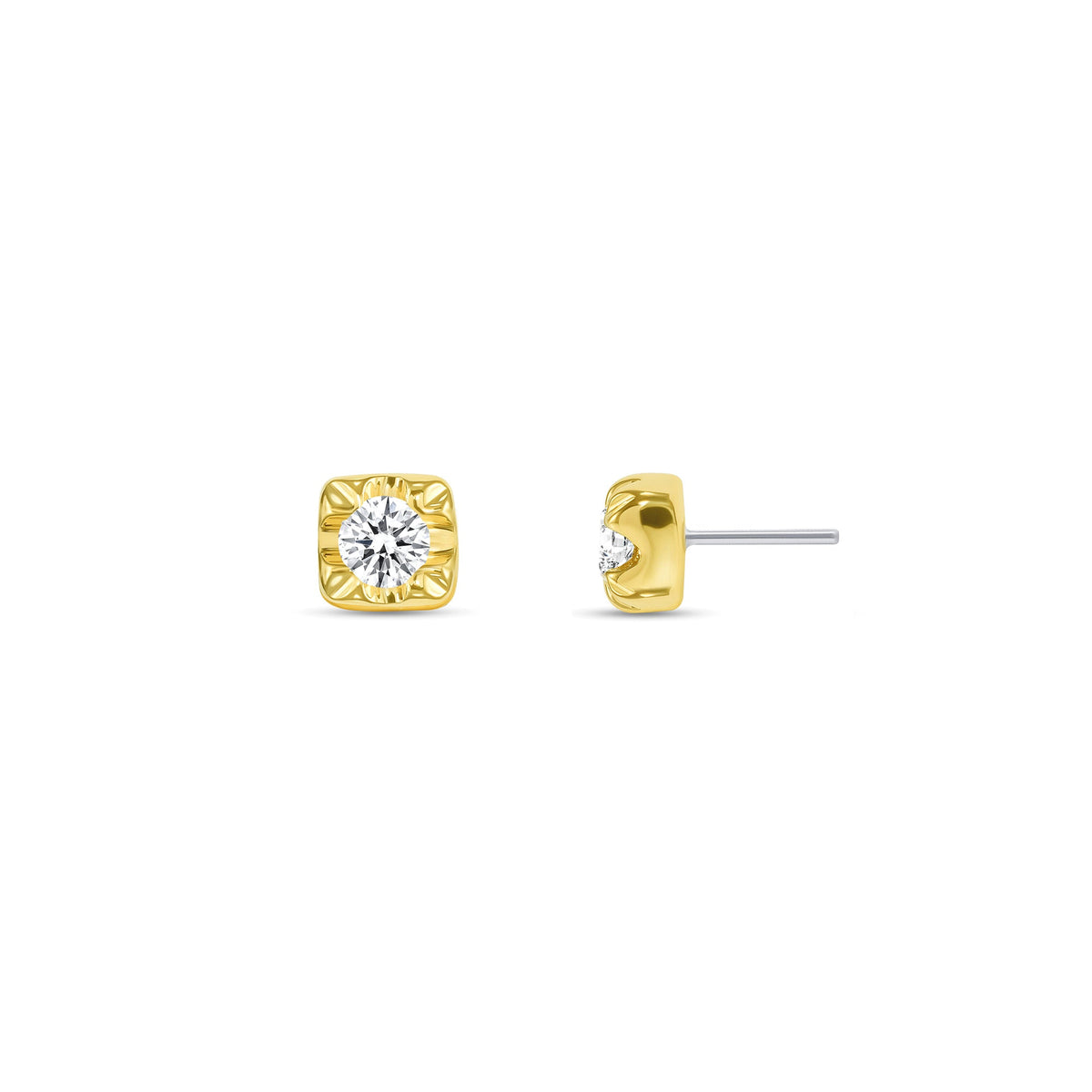 Square Prong with Gem End