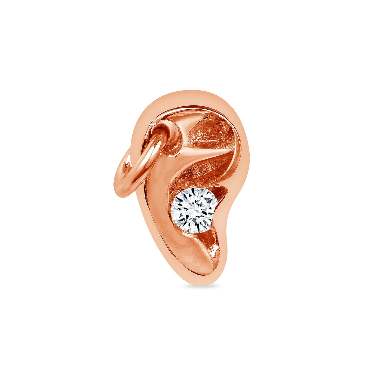 Pierced Ear with Gem End