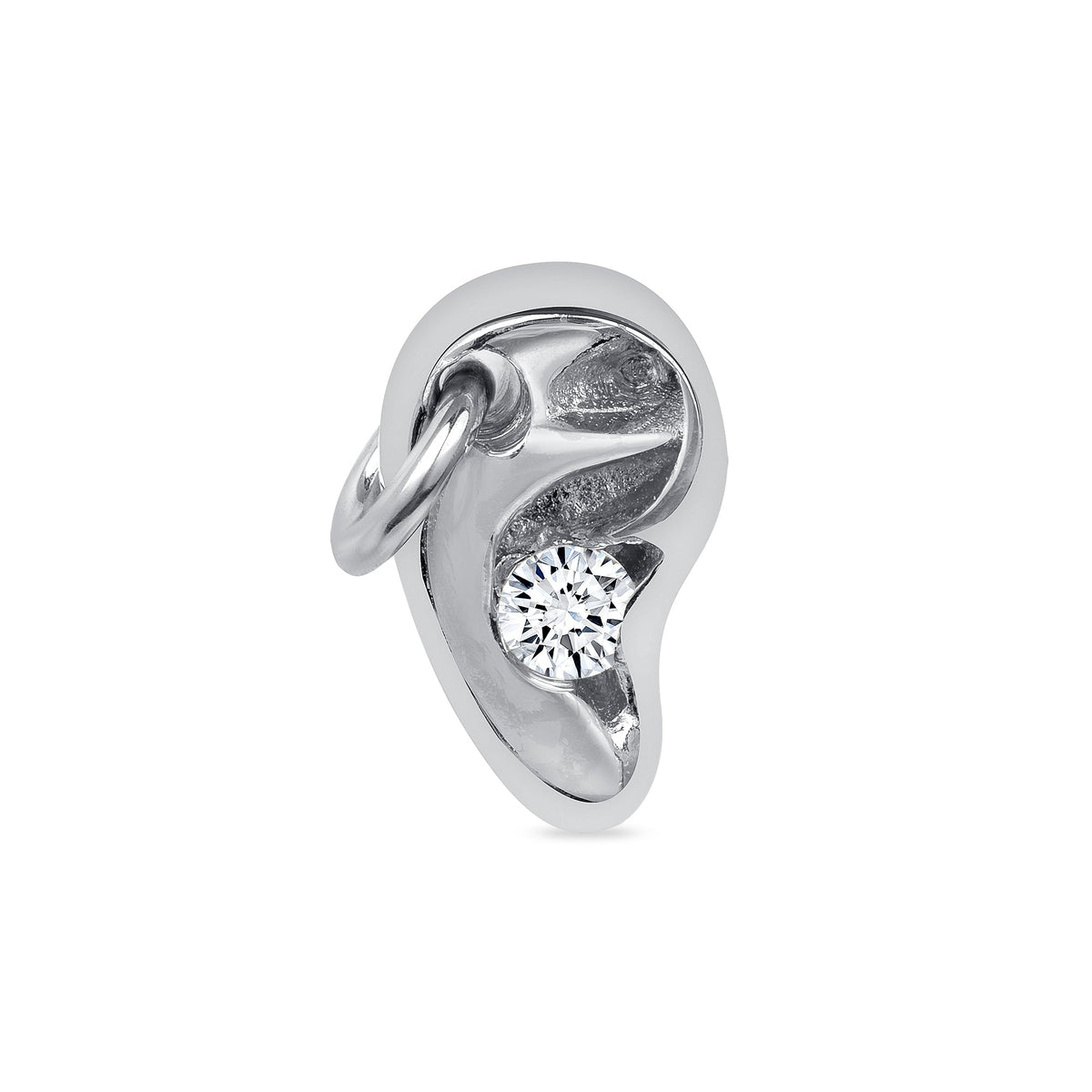 Pierced Ear with Gem End
