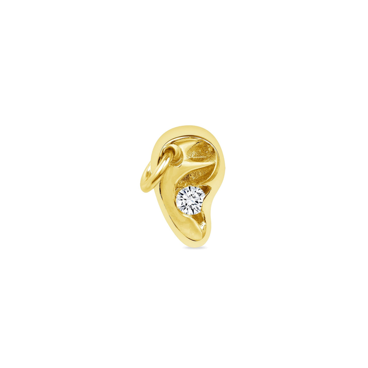 Pierced Ear with Gem End