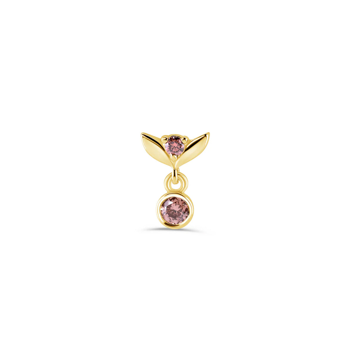 Tulip Dangle with Bezel