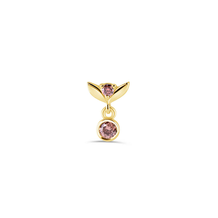 Tulip Dangle with Bezel