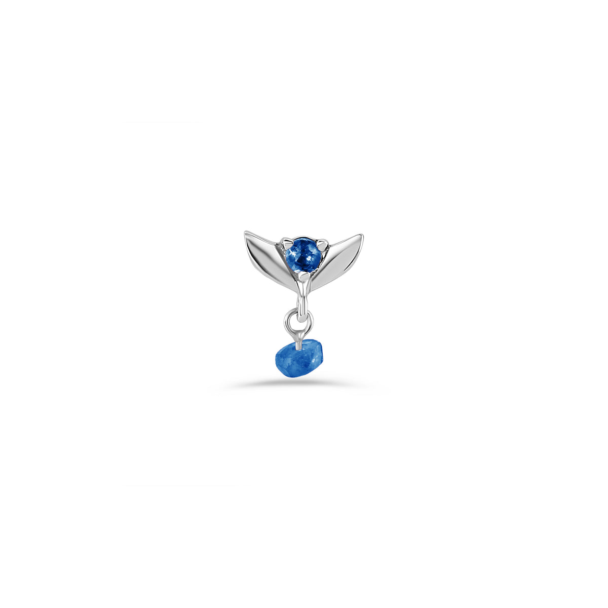 Tulip Dangle with Raw Gem