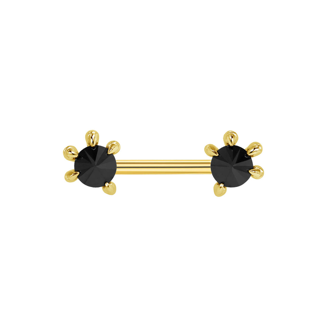 Claw with Gem Straight Barbell
