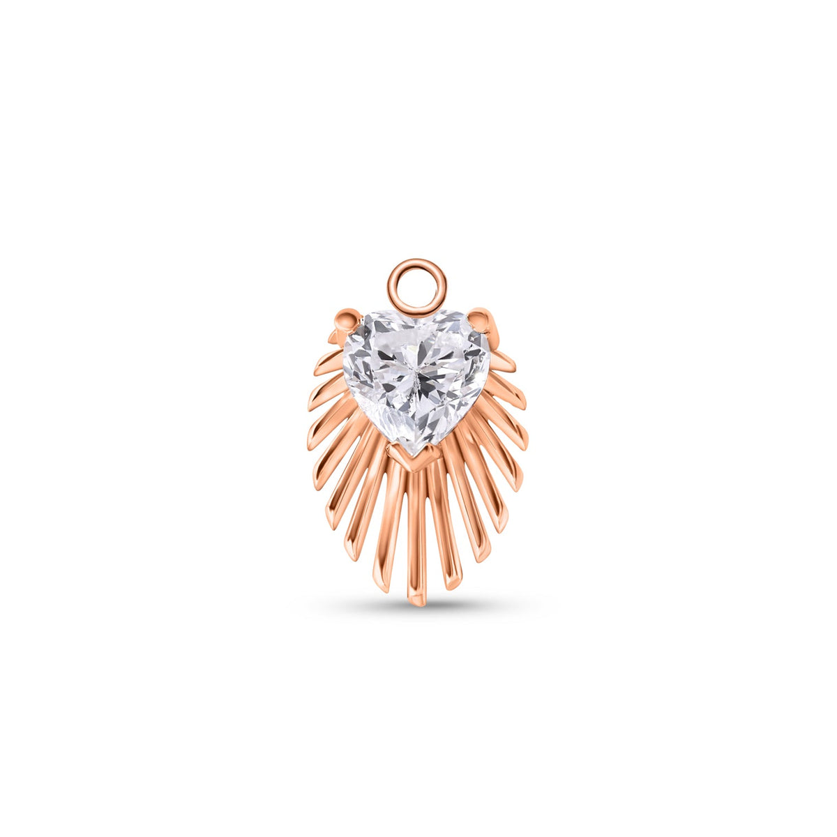 Heart Light Beam Charm