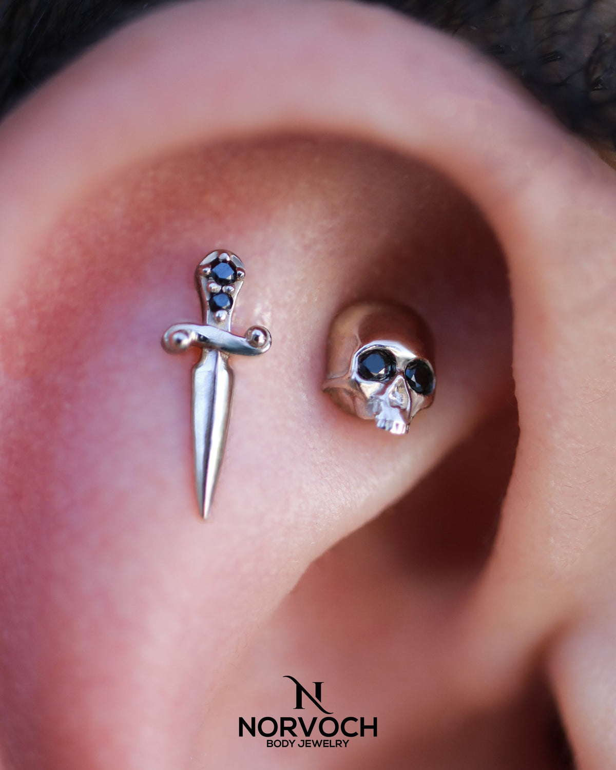 Skull with Gems End