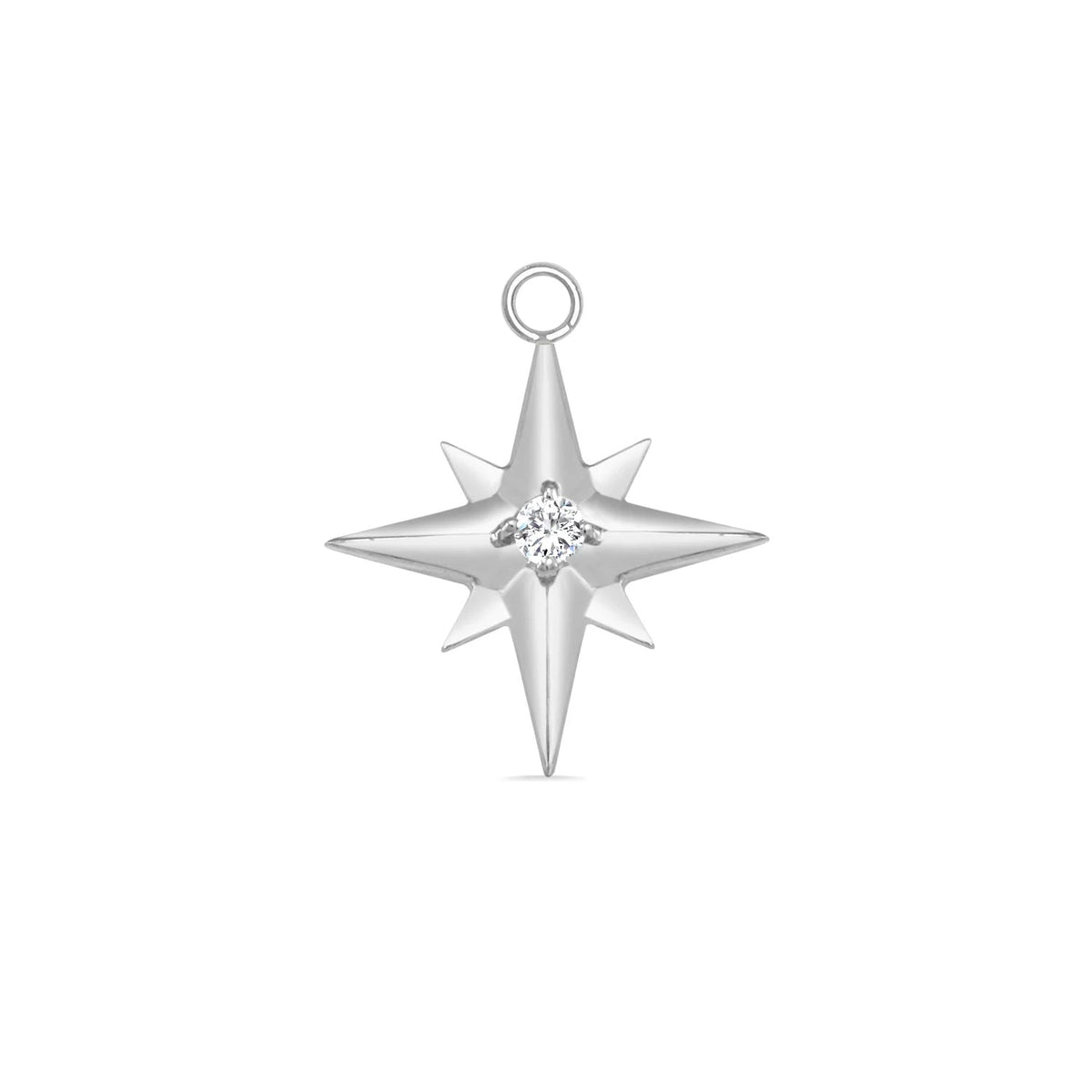 Accented Shining Star with Gem Charm