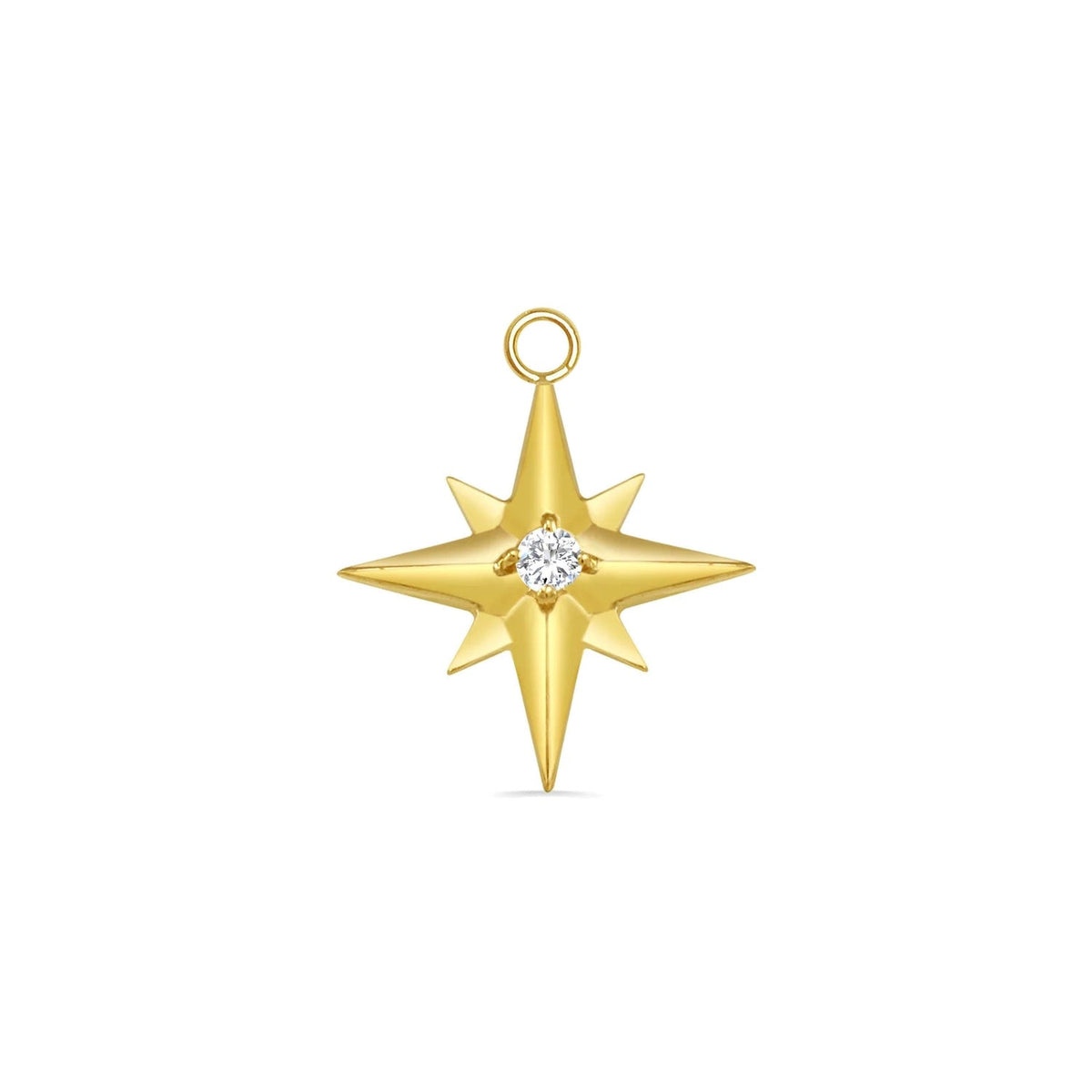 Accented Shining Star with Gem Charm