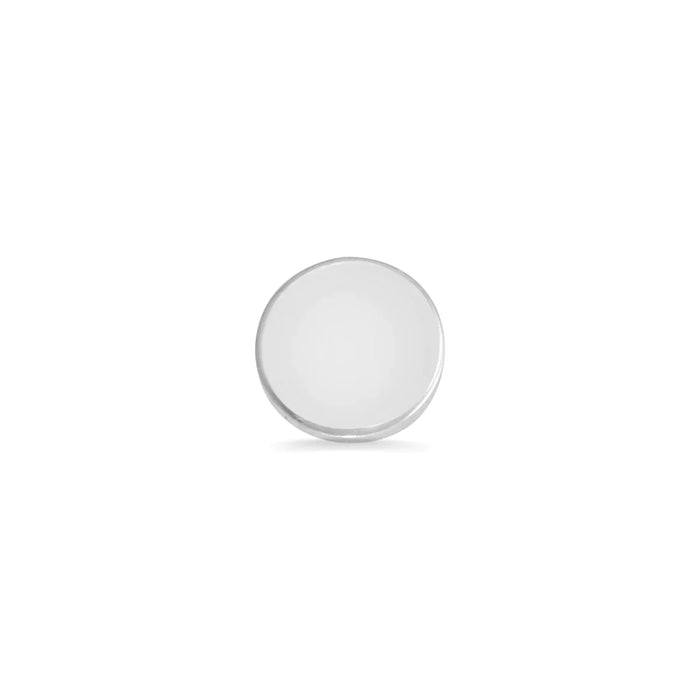 2.5mm Round Disc - 14K White Gold 25g Threadless Mirror Polished End