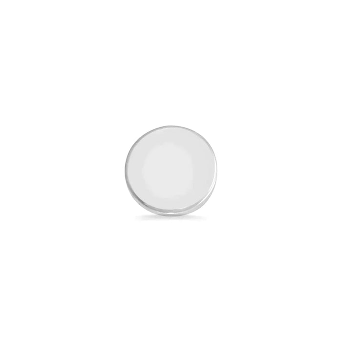 4mm Round Disc - 14K White Gold 25g Threadless Mirror Polished End