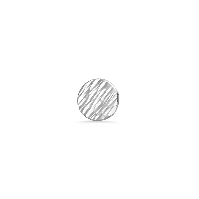 2mm Round Disc - 14K White Gold 25g Threadless Diamond-Cut End